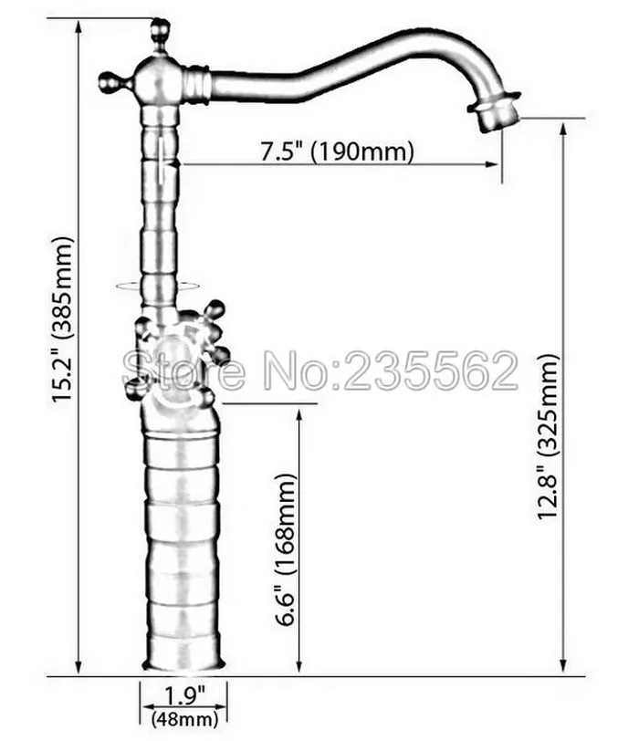 

Black Oil Rubbed Brass Swivel Spout Bathroom Basin Faucet Double Cross Handle Single Hole Tap Deck Mount Lnf021
