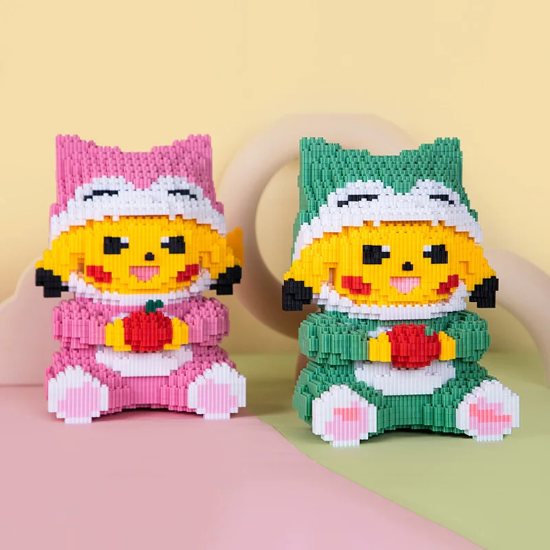 Новинка серия покемонов 2347 шт. розовые синие зеленые фигурки яблока Пикачу