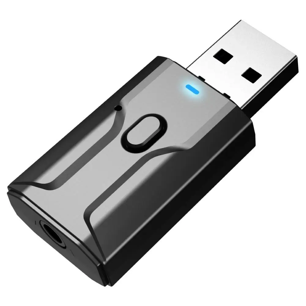 

Portable USB Bluetooth 5.0 Adapter Stereo 3.5mm AUX Audio Receiver Transmitter