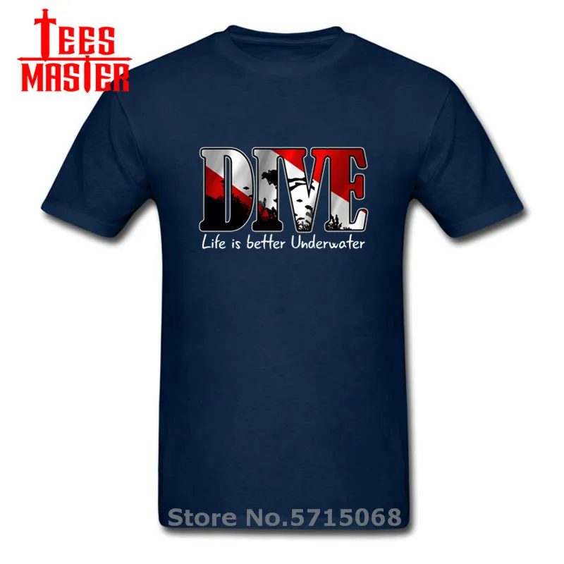 Мужская футболка с коротким рукавом для погружения аквалангом Повседневная под