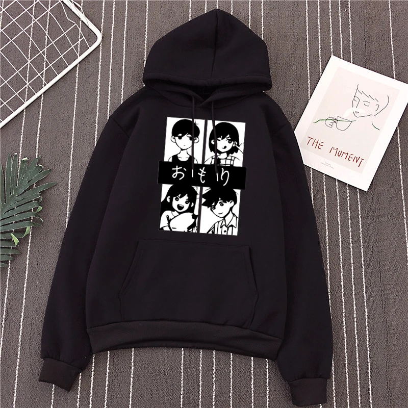 

Omori Graphic Print autumn hoodie Men Women Casual Loose Cartoon Sweatshirt Anime Street Fashion Harajuku Hooded sweater man