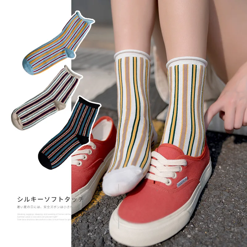 Женские носки Осенние новые модные удобные хлопковые Веселые студенческие