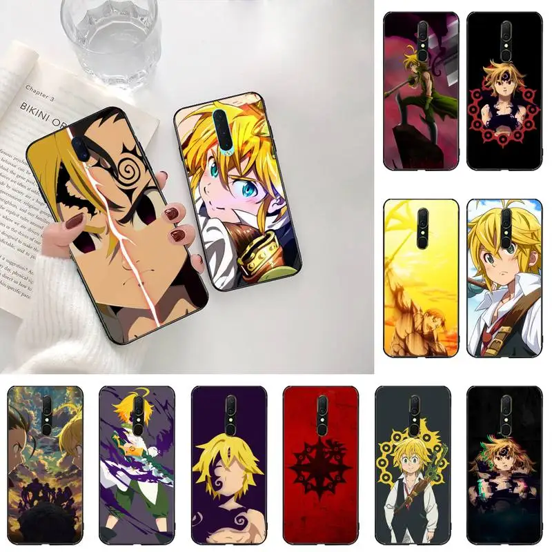 

CUTEWANAN Meliodas Seven Deadly Sins Anime Soft Silicone Black Phone Case For Oppo A5 A9 2020 Reno2 z Renoace 3pro Realme5Pro