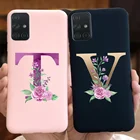 Буквы алфавита от A до Z смарт-чехол для телефона для Samsung Galaxy A71 крышка бампера подарок на день рождения для матери Samsung A71 A715F в 71 чехол