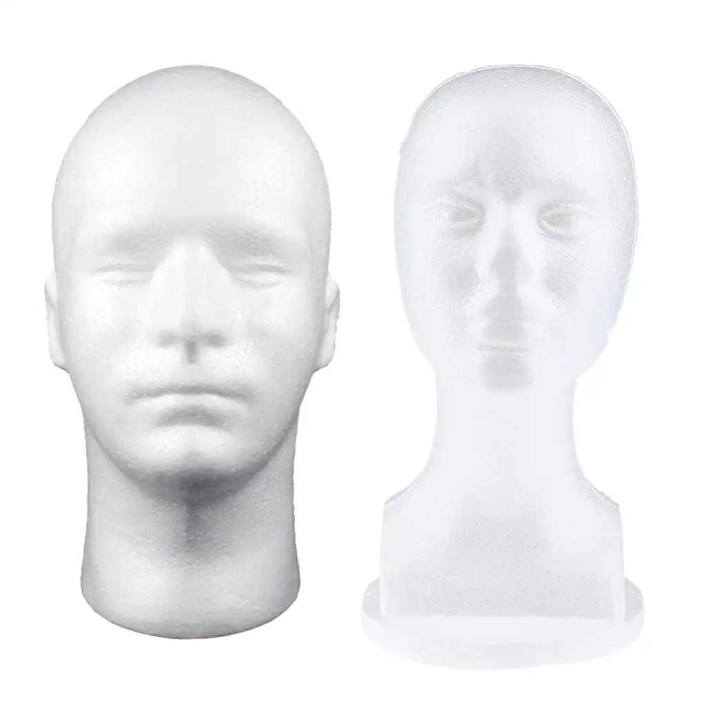 

2 Pieces Hair Jewelry Display Mannequin Head Manikin for Hat Glasses Masks