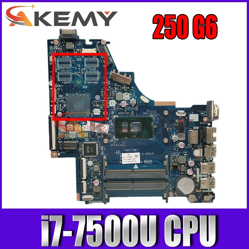 

Original For HP 250 G6 Laptop Motherboard LA-E801P With i7-7500U CPU 926246-601 926246-001 DDR4 100% Tested Fast Ship