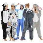 Хаски Волк kigurumi Комбинезоны пижамы унисекс Для женщин от Onesie, оптом, пижама в виде животных Единорог Комбинезоны кролик с изображением кота и жирафа, одежда для сна, пижамный комплект