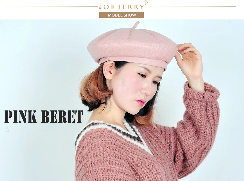 JOEJERRY черный кожаный берет Женская французская шляпа берет розовые береты шапки для женщин и мужчин шляпа художника