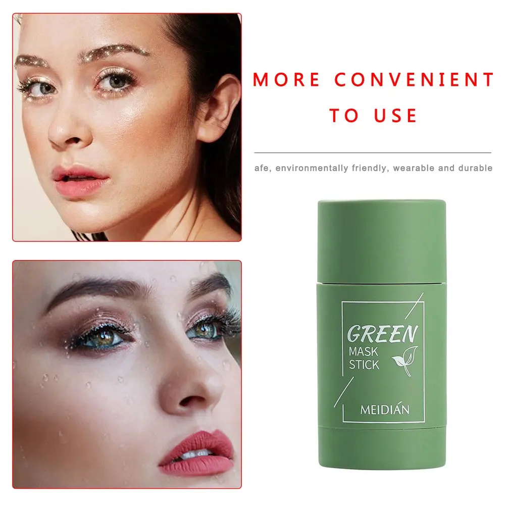 

Green Tea Oil Control Eggplant Acne Cleansing Mask Skin Care Moisturizing Remove Blackhead Fine Pores Mud Mask Face Care