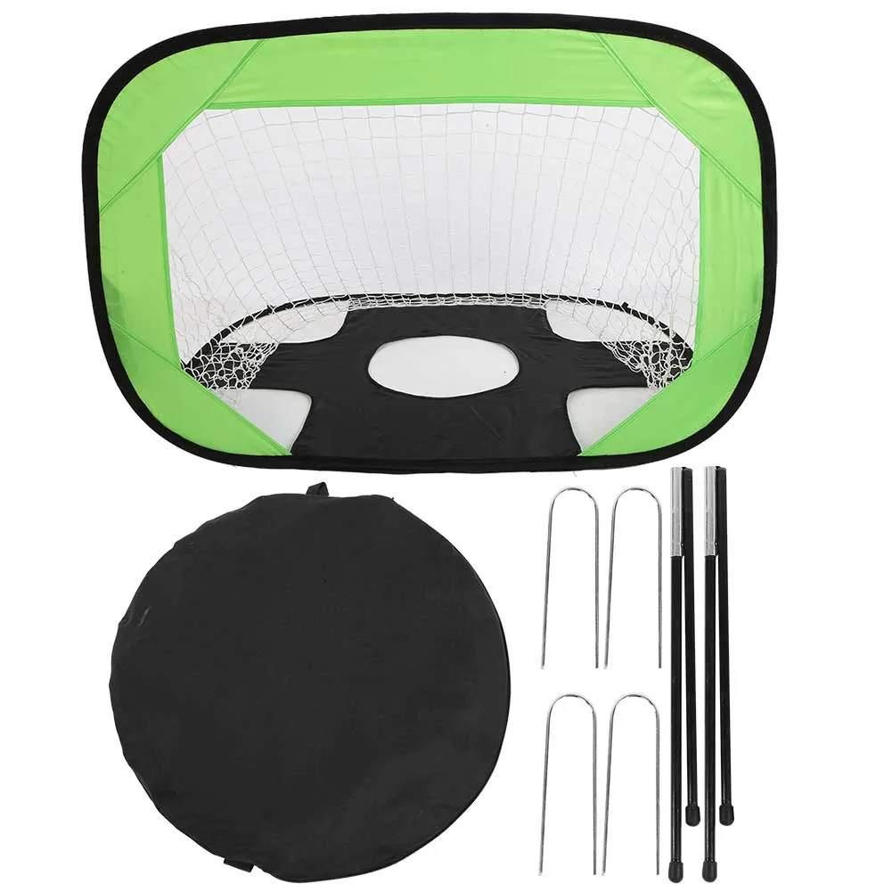

Durable And Wear-Resistant Dual-Use Design Foldable Football Goal Gate Net Kid Training Target With Pegs And Fiber Glass Rods