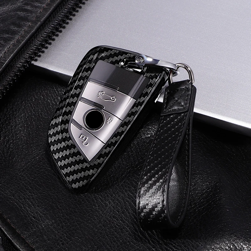 

Carbon Fiber Car Key Case Cover for BMW X1 X3 X4 X5 F15 X6 F16 G30 7 Series G11 F48 F39 520 525 F30 218i 320i Shell Protector