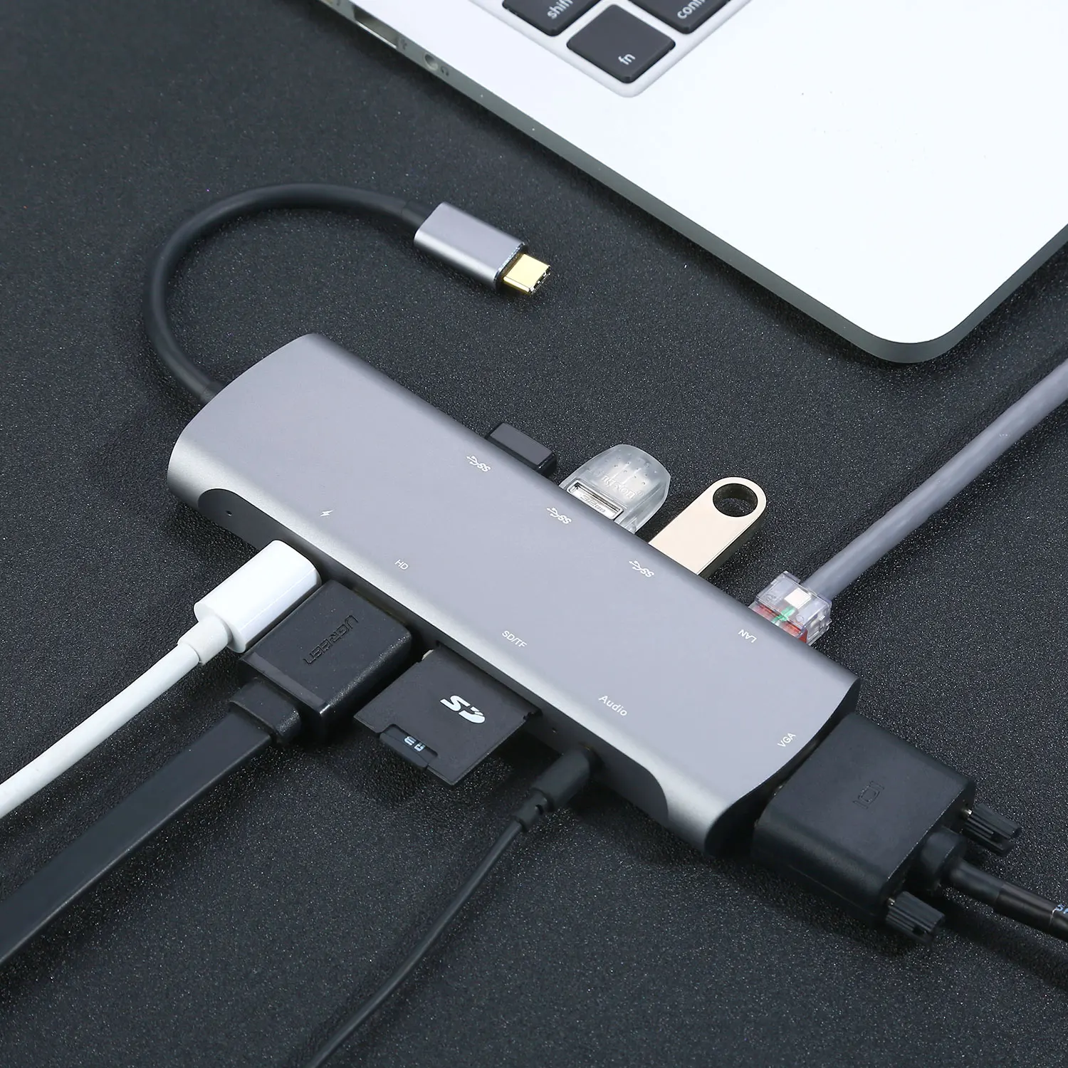10 в 1 USB Type C док-станция к HDMI кард-ридеру RJ45 PD адаптер для Macbook Samsung 3.0 концентратор