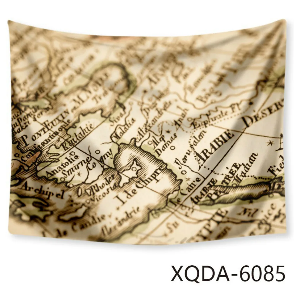 

European and American Style Map Multifunctional Tapestry Wall Hanging Living Room Wall Decoration Mandala Wall Cloth Tapestry