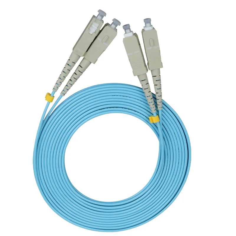 10pcs/lot SC-SC 10Gbps OM3 MM 50/125 Multi Mode Optical Fiber Patch Cord 2.0mm Duplex Fiber Optical Jumper SC/UPC-SC/UPC