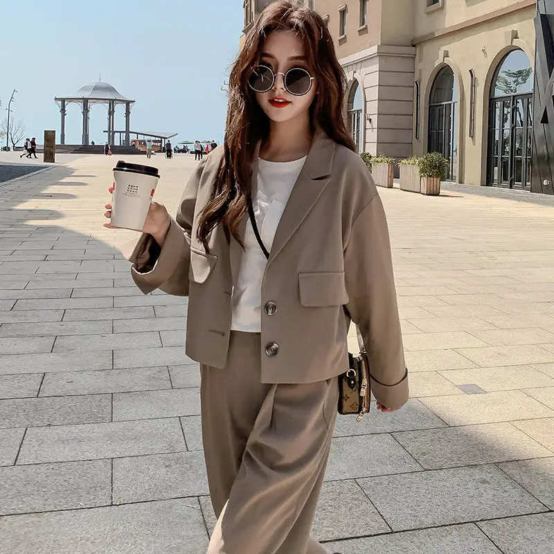 2021 на весну и осень для женщин комплект из 2 предметов каждый день блейзеры