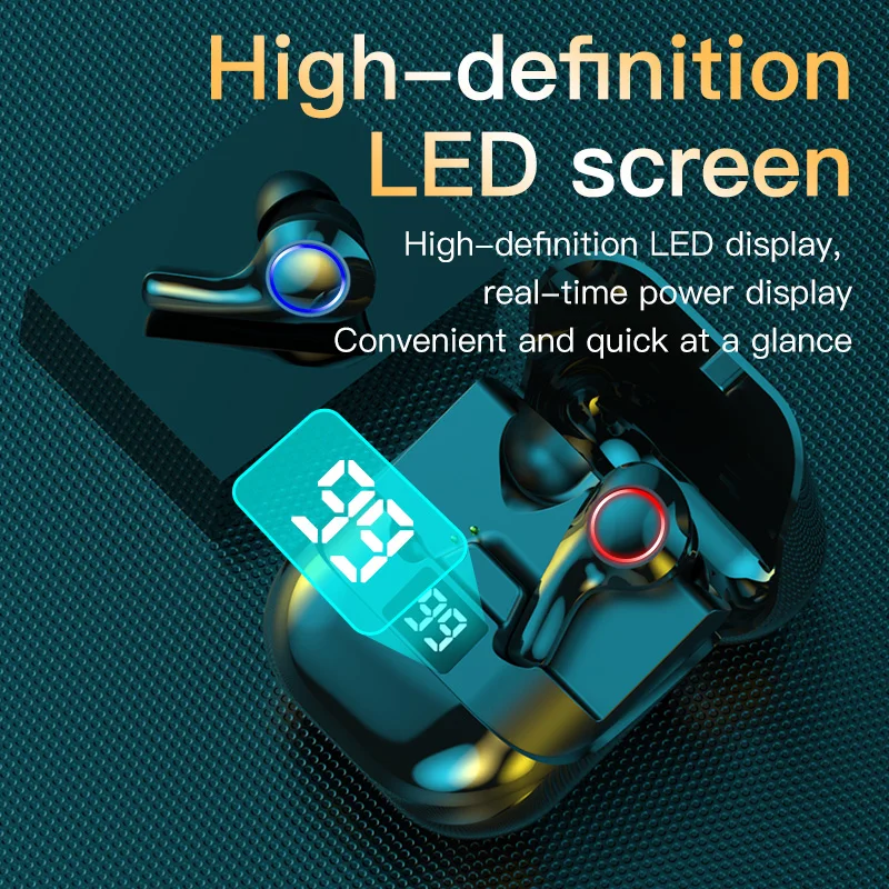 

Sports Bluetooth Earphone Hand Free Waterproof Pt08 TWS Wireless Headphones Touch Control Earbuds Headsets Suitable Iphone 12