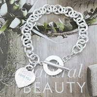 boutique new style classic love heart shaped womens t o bracelet elegant temperament style original brand hot sale