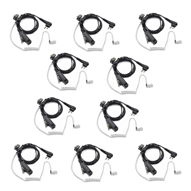 10 шт. наушники FBI Police Security PTT Mic для Motorola Walkie Talkie CP180 CP185 CP200 CP300 GP300 GP3688 двухстороннее