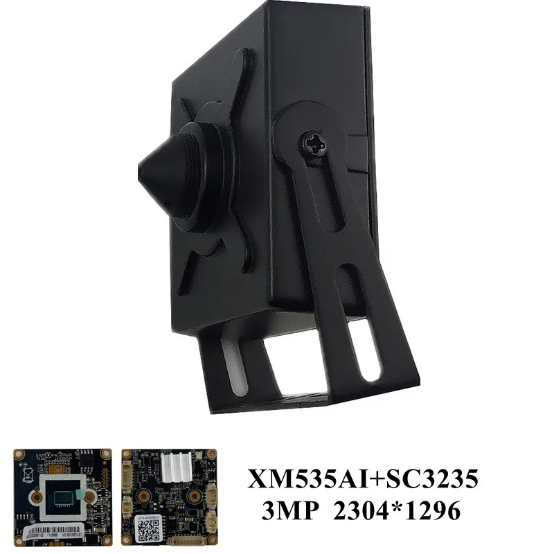 3MP IP Металлическая Коробка камера Мини объектив 3 7 мм XM535AI + SC3235 H.265 2304*1296 все цвета