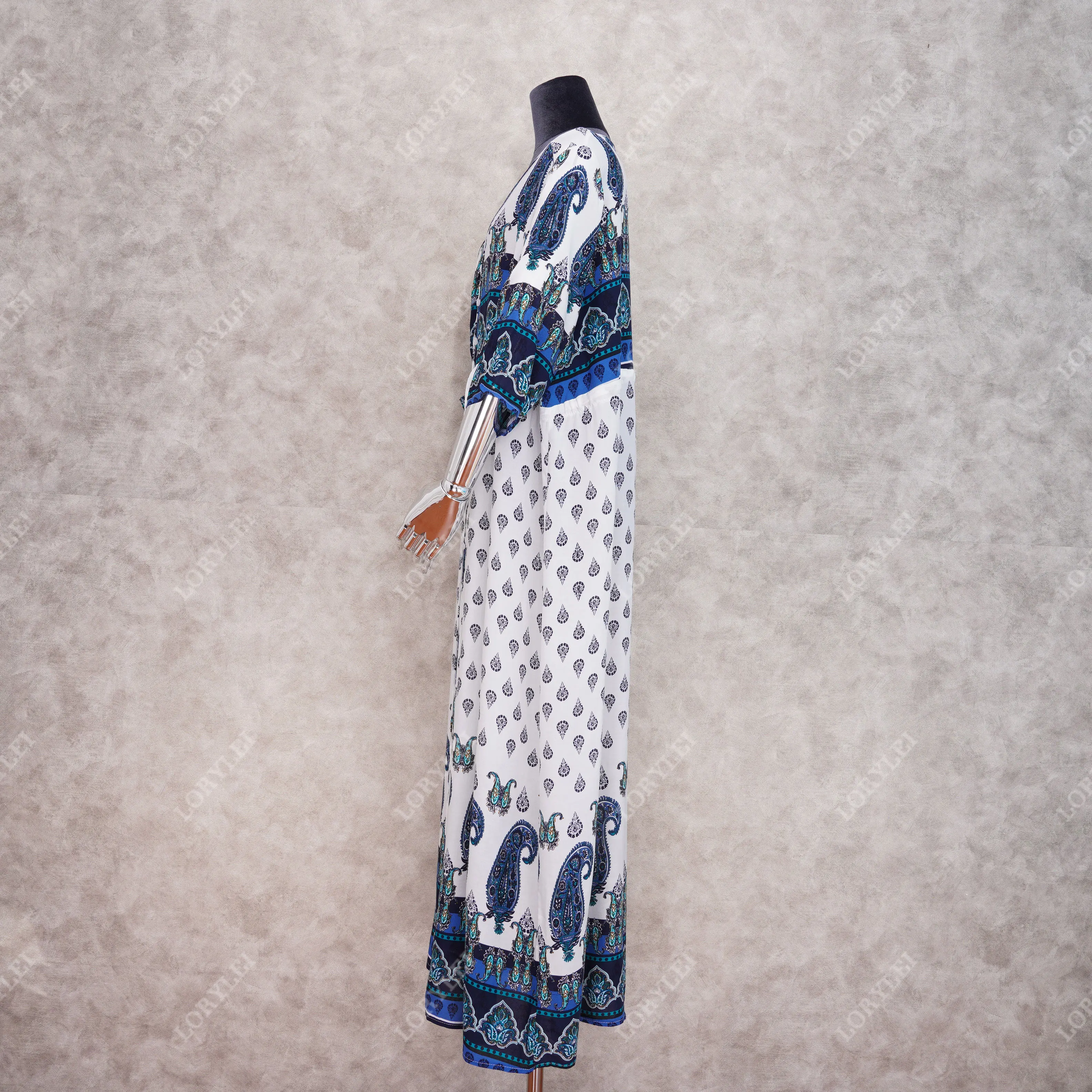 2021 элегантное платье в богемном стиле с принтом горошек В пэчворк спереди