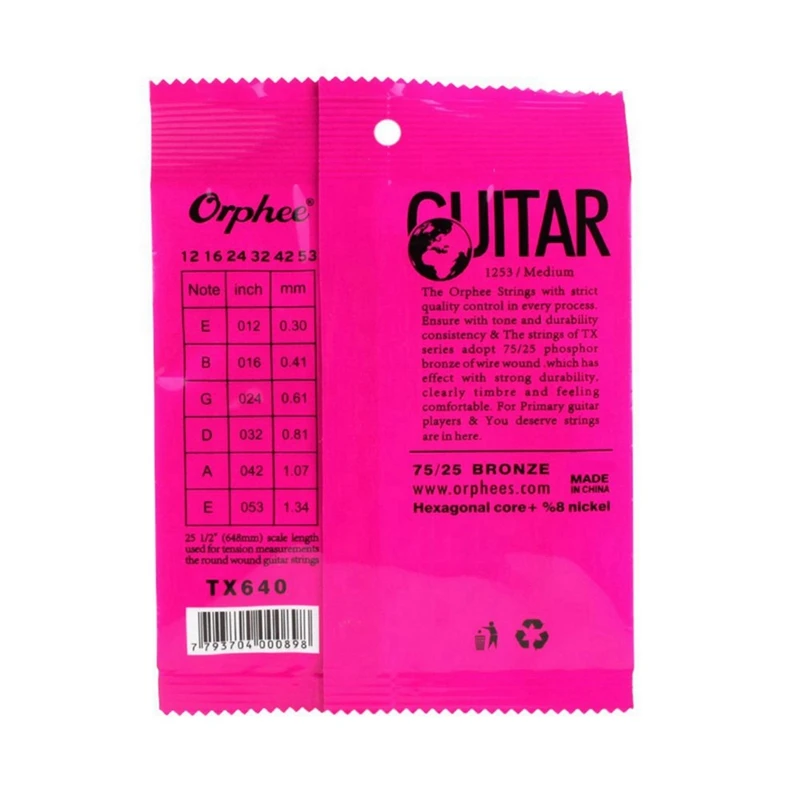 

Orphee 10PCS Bass Strings 040-100 Nickel Alloy Vigorous Tone Strings, VX120 & TX640