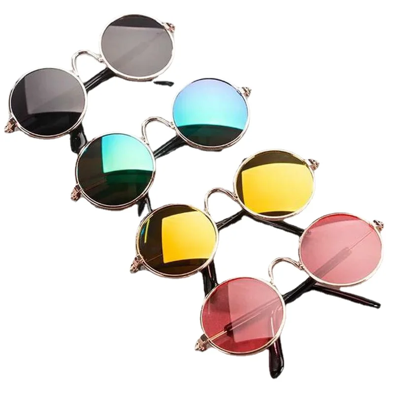 

1PC Pet Accessoires Round Colorful Glasses Lovely Pet Cat Glasses Dog Glasses Pet Products Dog Sunglasses Photos