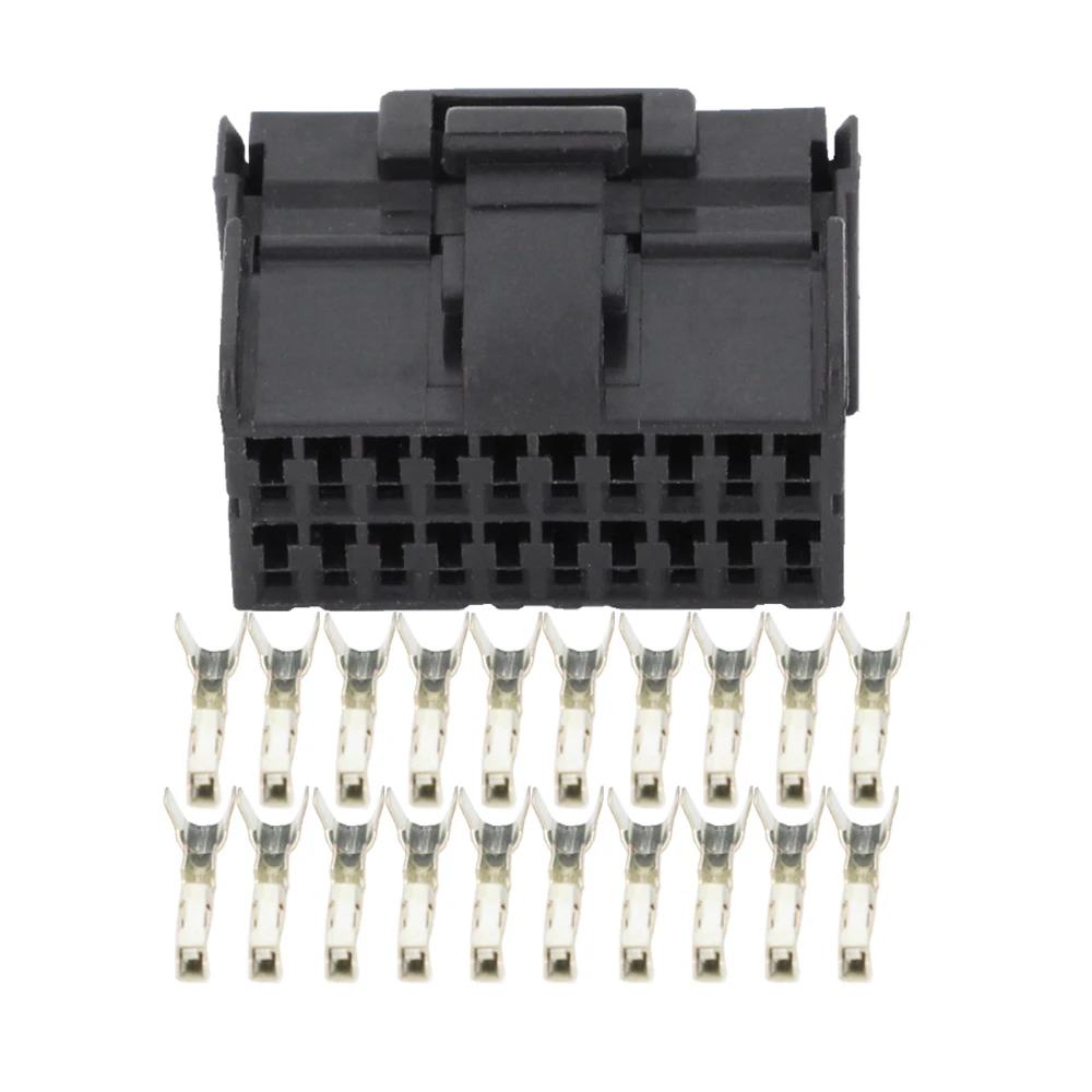 20-контактный зажим черный женский автомобильный разъем с клеммой 174047-2 Φ 20 P |