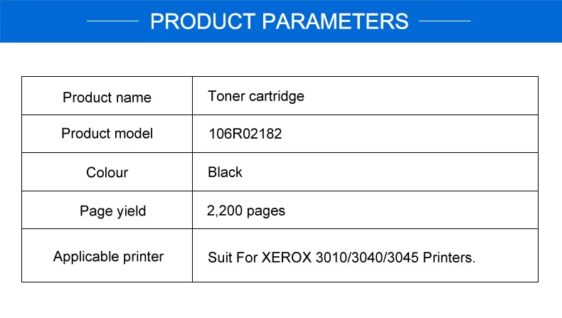 2 шт х совместимый с Xerox Phaser 3010 3040 WorkCentre 3045 тонер-картридж для 106R02182 106R02183 полный с тонером