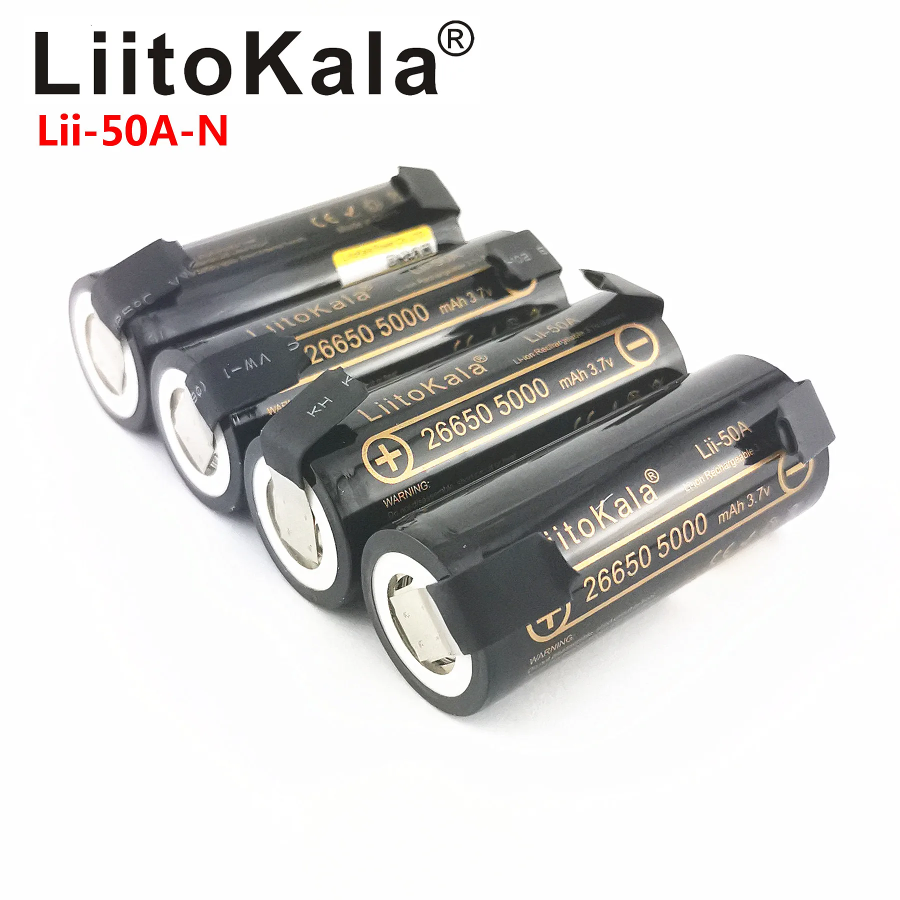

2023 LiitoKala Lii-50A 26650 5000mAh lithium battery, 3.7V 5000mAh, 26650 rechargeable battery, 26650-50A suitable +DIY Nickel