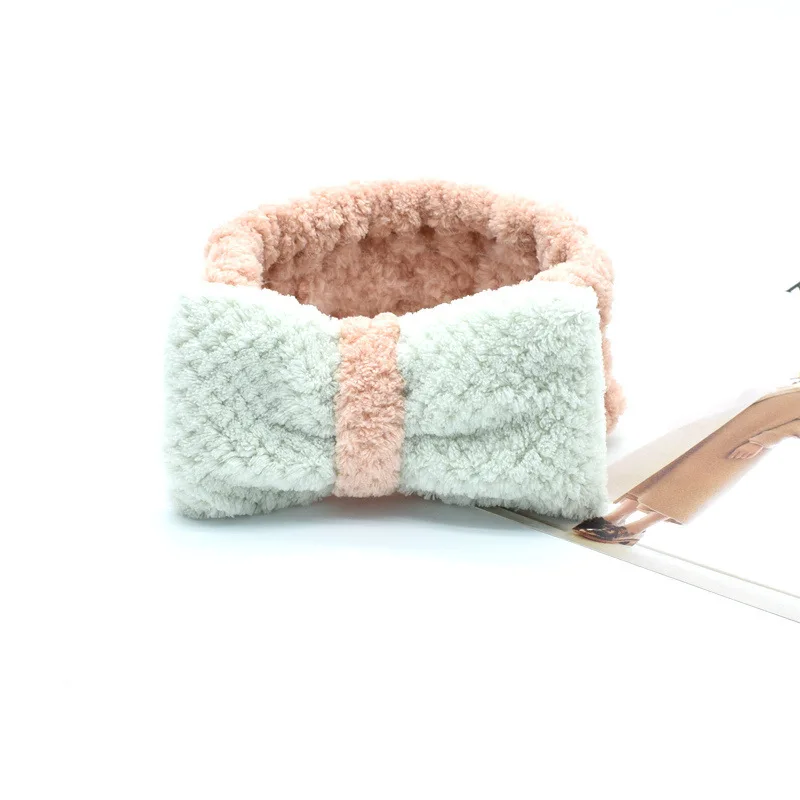 Lovely Girls Headbands Coral Fleece Wash Face Bow Hairbands Women Headwear Hair Bands Turban Accessories Makeup Tool |