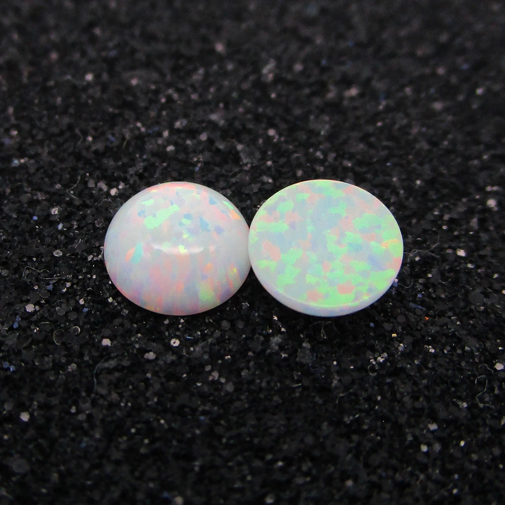 

50pcs/Lot Wholesale 2mm-10mm OP17 Hot Sale White Lab Synthetic Opal 3mm 4mm 5mm Loose Gemstone