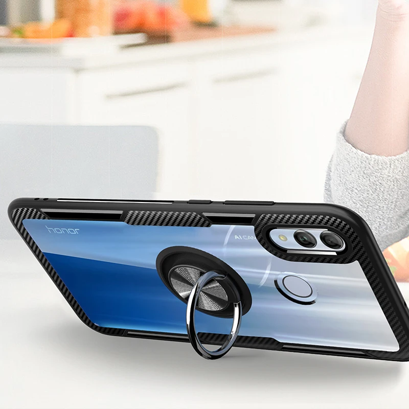 Чехол с кольцом для huawei honor 10 lite 20 pro NOVA 5T мягкая силиконовая рамка жесткая