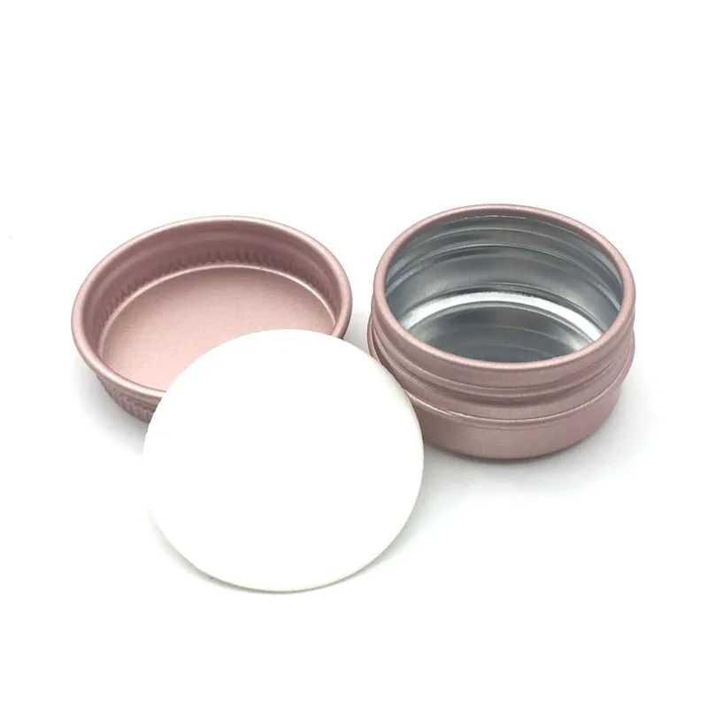 100Pcs Empty Matte Rose Gold Aluminum Jar Tin 5g 10g 15g 30g 50g 60g Pot Nail Art Makeup Lip Gloss Empty Cosmetic Tins Container images - 6