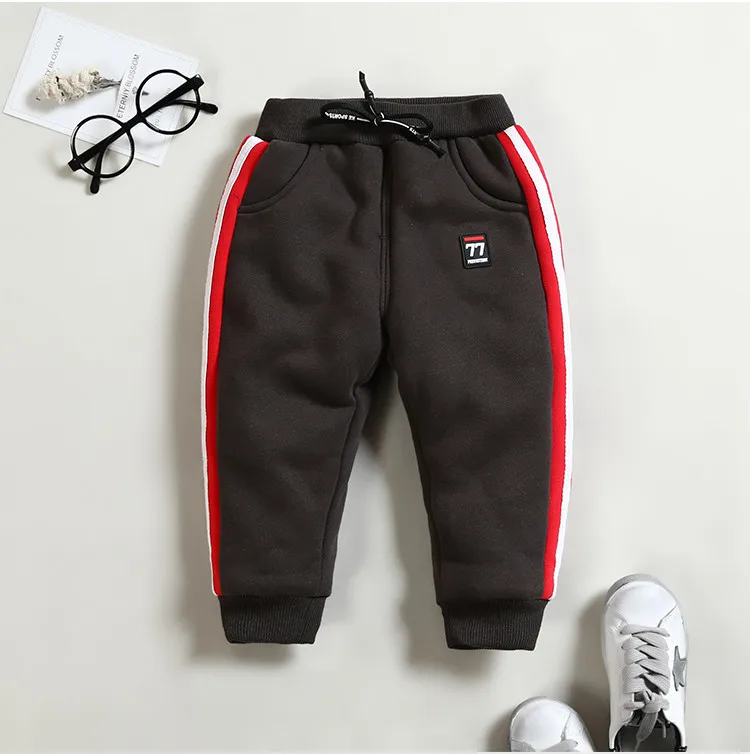 Boys Warm Pants Winter New Kids Casual Cotton Thicken Plus Velvet For Girls Children Sports Trousers 1-2-3-4-5 Years | Детская одежда и