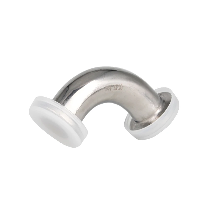 

1-3/4" 1.75" 45mm Stainless Steel SS304 OD Sanitary 90 Degree Elbow Weld Ferrule OD 64mm fit 2" Tri Clamp