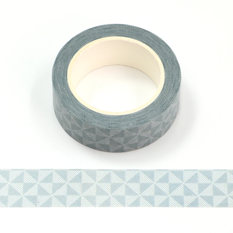 

New 1PC 15mm*10m Triangle Lattice Grid Decorative Washi Tape Scrapbooking Masking Tape Office designer mask washi tape