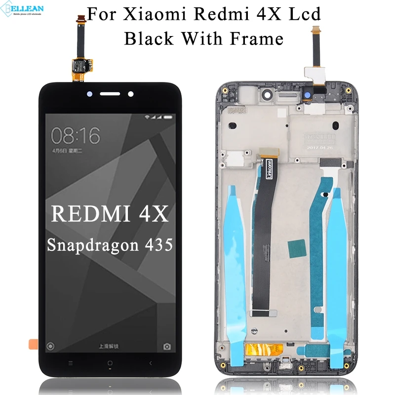 Catteny для Xiaomi Redmi 4X ЖК-дисплей с кодирующий преобразователь сенсорного экрана в сборе 4X ЖК-дисплей с рамкой+ Инструменты - Цвет: Black With Frame