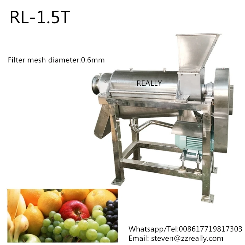 Koop 1.5 T/h Schroef Sap Making Machine Spiraal Sapcentrifuge Apple Groente Maker Machine Sap Maker Fruit Extractoren