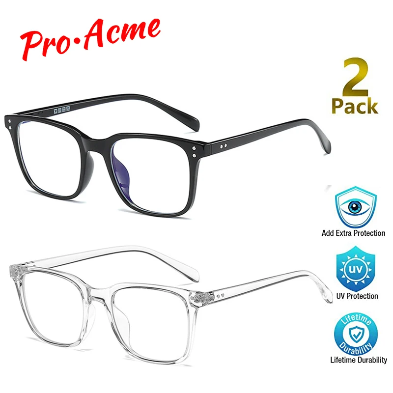 Pro Acme 2 PACK TR90 оправа синий светильник блокирующие очки для мужчин и женщин защита