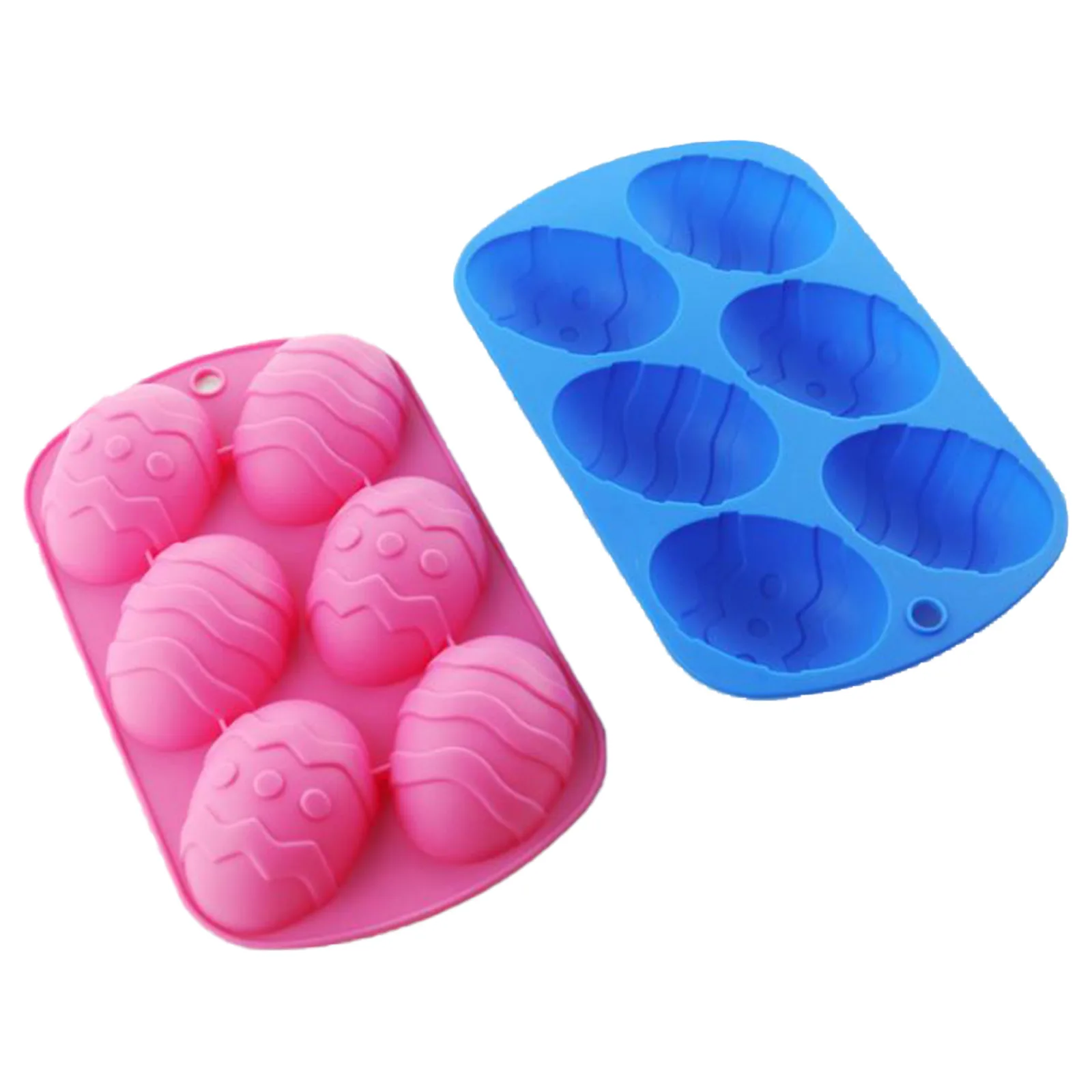 

Silicone Muffin Chocolate Cookie Baking Mould Pan Ice Maker Mould Cake Mold 3D DIY Holiday Eggs Shaped 6pcs 6 Cavity Easter Egg