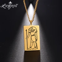 gold plated 15 egyptian god talisman pendant men women necklace egypt god of magic wisdom thoth ibis head amulet jewelry gifts