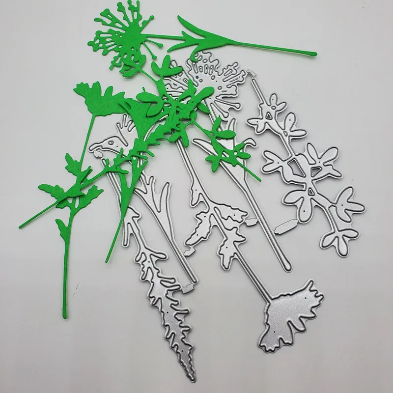 Рамка с цветами из листьев диких цветов металлическая штамповка для бумажные