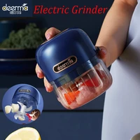 xiaomi deerma new grinder portable electric meat garlic vegetable fruit stirrer rechargeable with mini clean spoon easy storage
