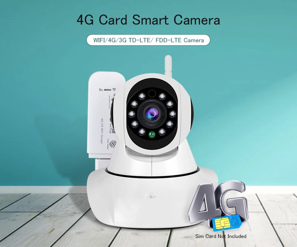 Беспроводная ip-камера 720 P, Wi-Fi, с сигнализацией, wifi, камера видеонаблюдения, 360 градусов, поворот наклона, 4G, LTE, FDD, камера видеонаблюдения, 3G, слот для sim-карты