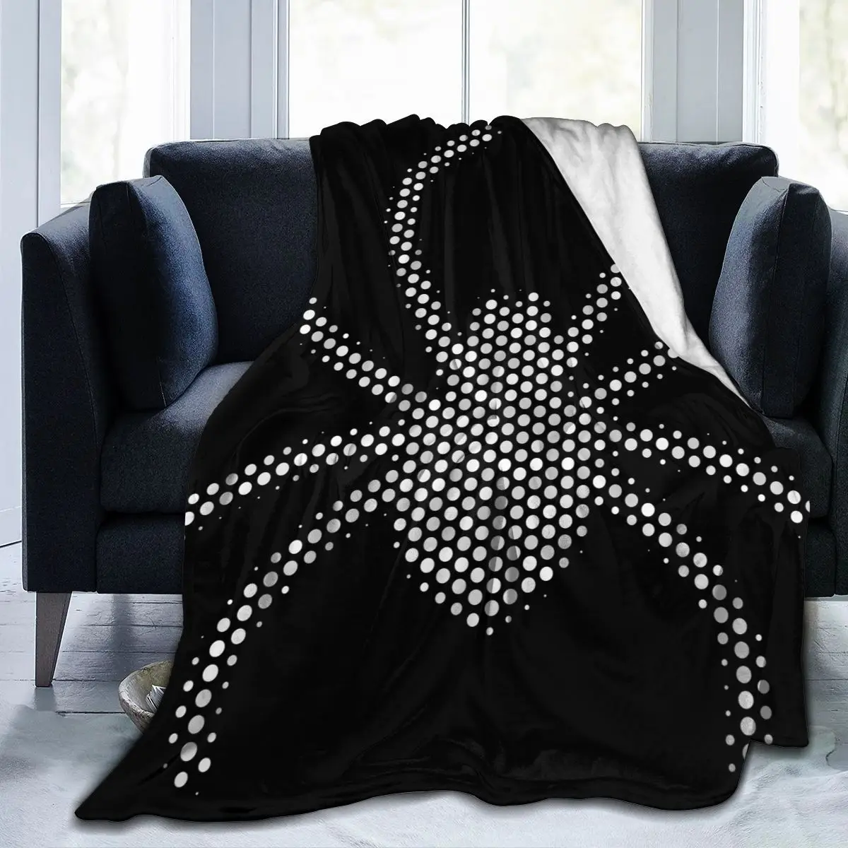 

Фланелевое Одеяло в горошек, мягкое тонкое флисовое покрывало в виде белого паука, покрывало для кровати, дивана, домашний декор, Прямая пос...