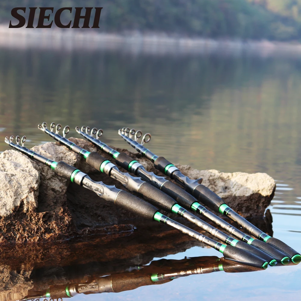 SIECHI 2019 1 8 м 2 4 7 мкарбоновое удилище телескопическая удочка литье спиннинговое для