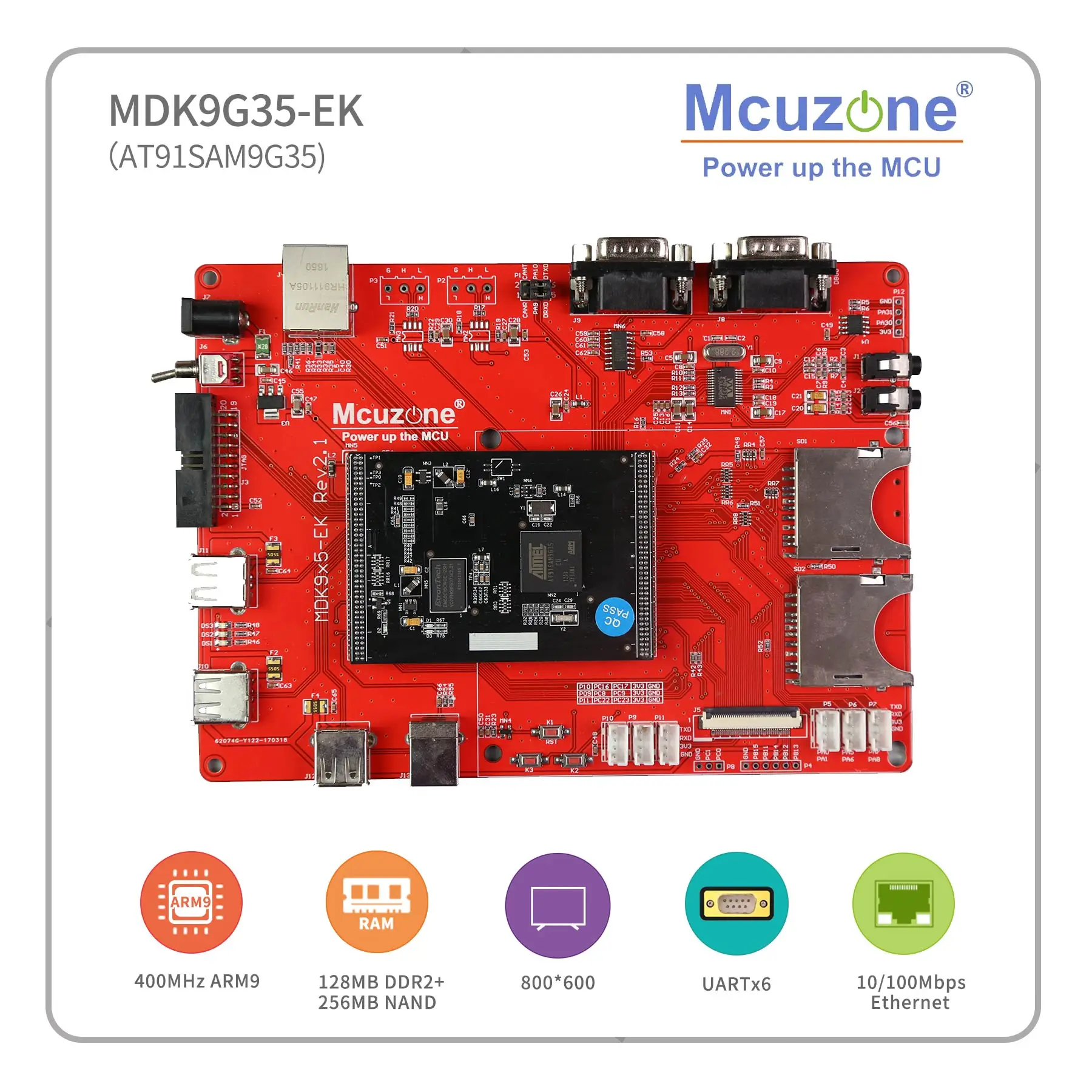 AT91SAM9G35 MDK9G35 EK QT4 GUI 400 МГц ЦП 256M NAND Ethernet USB Высокоскоростной LCDC ARM9