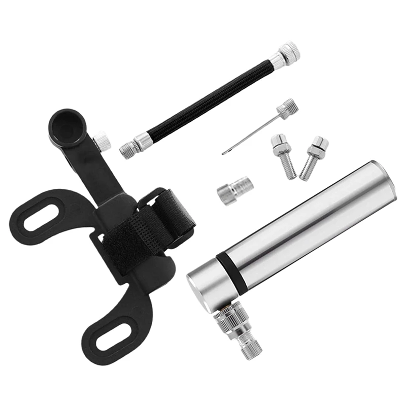 

Mountain Mini Bike Pump,Portable Bicycle Pump 120PSI Aluminum Alloy Portable Pocket Bicycle Tire Pump