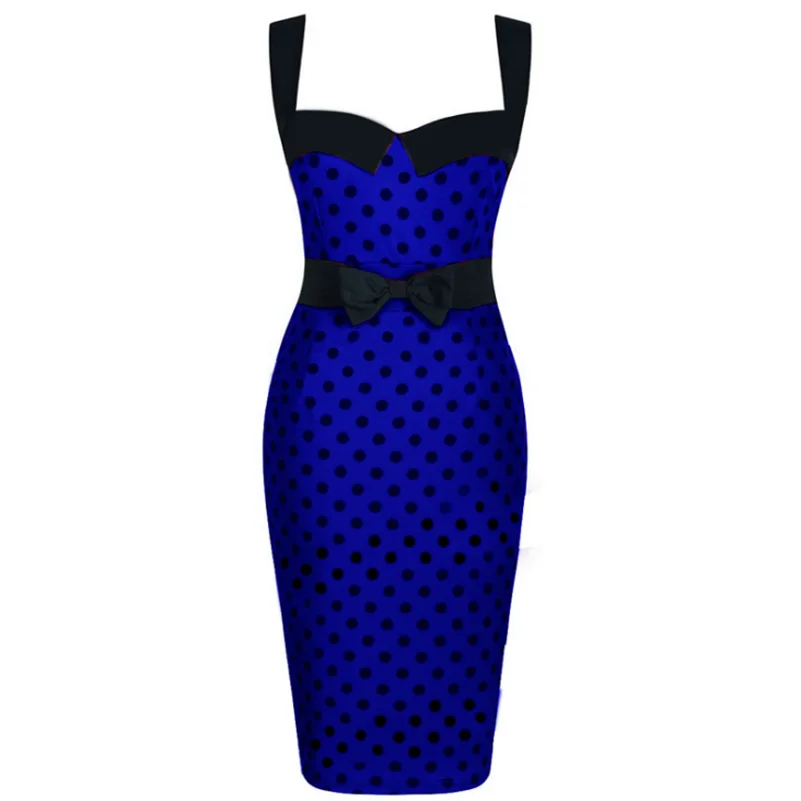 

Summer Spaghetti Women High Bow Slim Mini Dress 2020 Waist Pencil dresses Nice Dot Fashion Backless Sleeveless Strap Casual Hot