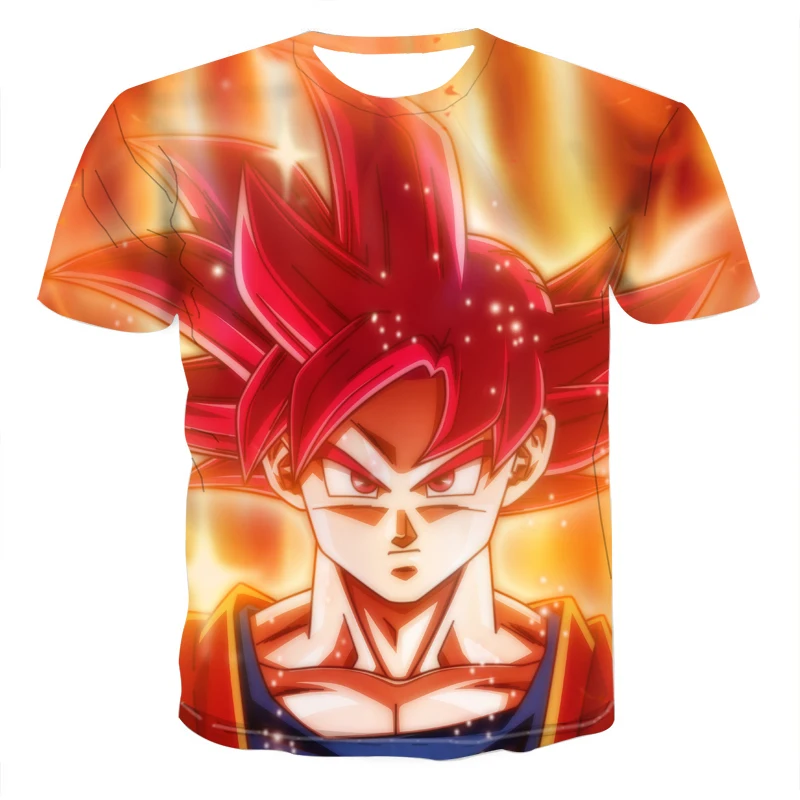 

2020 3D Summer Printing Fashion Anime Goku Vegeta T- character shirt 's Frieza z Cartoon T- shirt